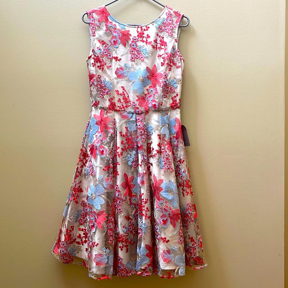 Tahari sequin fit and flare dress